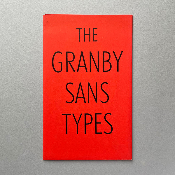 Stephenson Blake: The Granby Sans Types. Buy and sell the best type specimen books, journals, magazines and posters with The Print Arkive.