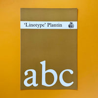 abc, ’Linotype’ Plantin (1965). Buy and sell the best type specimen books, journals, magazines and posters with The Print Arkive.