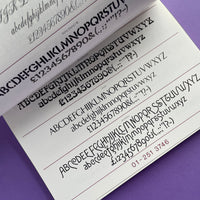 Panache: Type Catalogue
