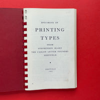Specimens of Printing Types From Stephenson Blake The Caslon Letter Foundry Sheffield