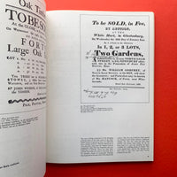 Printed Ephemera: The changing use of type and letterforms in English and American printing