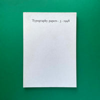 Typography Papers (Paul Stiff). Buy and sell the best graphic design books, journals, magazines and posters with The Print Arkive.