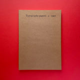 Typography Papers (Paul Stiff). Buy and sell the best graphic design books, journals, magazines and posters with The Print Arkive.