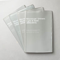 Composition Reference Sheets - 'Monotype' Helvetica, Univers, Bembo