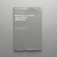 Composition Reference Sheets - 'Monotype' Helvetica, Univers, Bembo