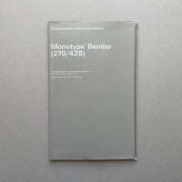 Composition Reference Sheets - 'Monotype' Helvetica, Univers, Bembo
