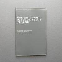 Composition Reference Sheets - 'Monotype' Helvetica, Univers, Bembo