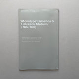 Composition Reference Sheets - 'Monotype' Helvetica, Univers, Bembo
