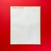 Gerstner + Kutter 1961 (Annual Report) Buy and sell the best graphic design books, journals, magazines and posters with The Print Arkive.