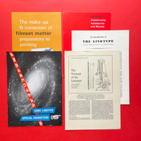 London College of Printing, Monotype & Linotype technical, specimen and study booklets [Bundle]