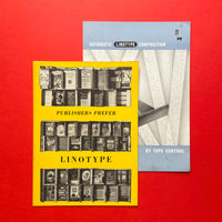London College of Printing, Monotype & Linotype technical, specimen and study booklets [Bundle]