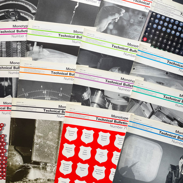 Monotype Technical Bulletin 1963-1967 [x16 Issues]. Buy and sell the best graphic design books, journals, magazines and posters with The Print Arkive.