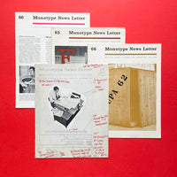 Monotype Newsletter 1960-1972 [x26 Issues]