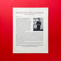 Monotype News Letter #56, December 1958 [Ornament Broadsheet No.4]