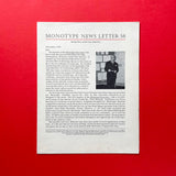 Monotype News Letter #56, December 1958 [Ornament Broadsheet No.4]