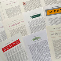 Monotype type specimens [x11 leaflets]. Buy and sell the best graphic design books, journals, magazines and posters with The Print Arkive.
