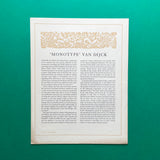 ‘Monotype’ type specimens [x6 sheets]