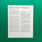 ‘Monotype’ type specimens [x6 sheets]