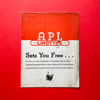 APL Linotype - Sets You Free… [Specimen Broadsheet]. Buy and sell the best graphic design books, journals, magazines and posters with The Print Arkive.