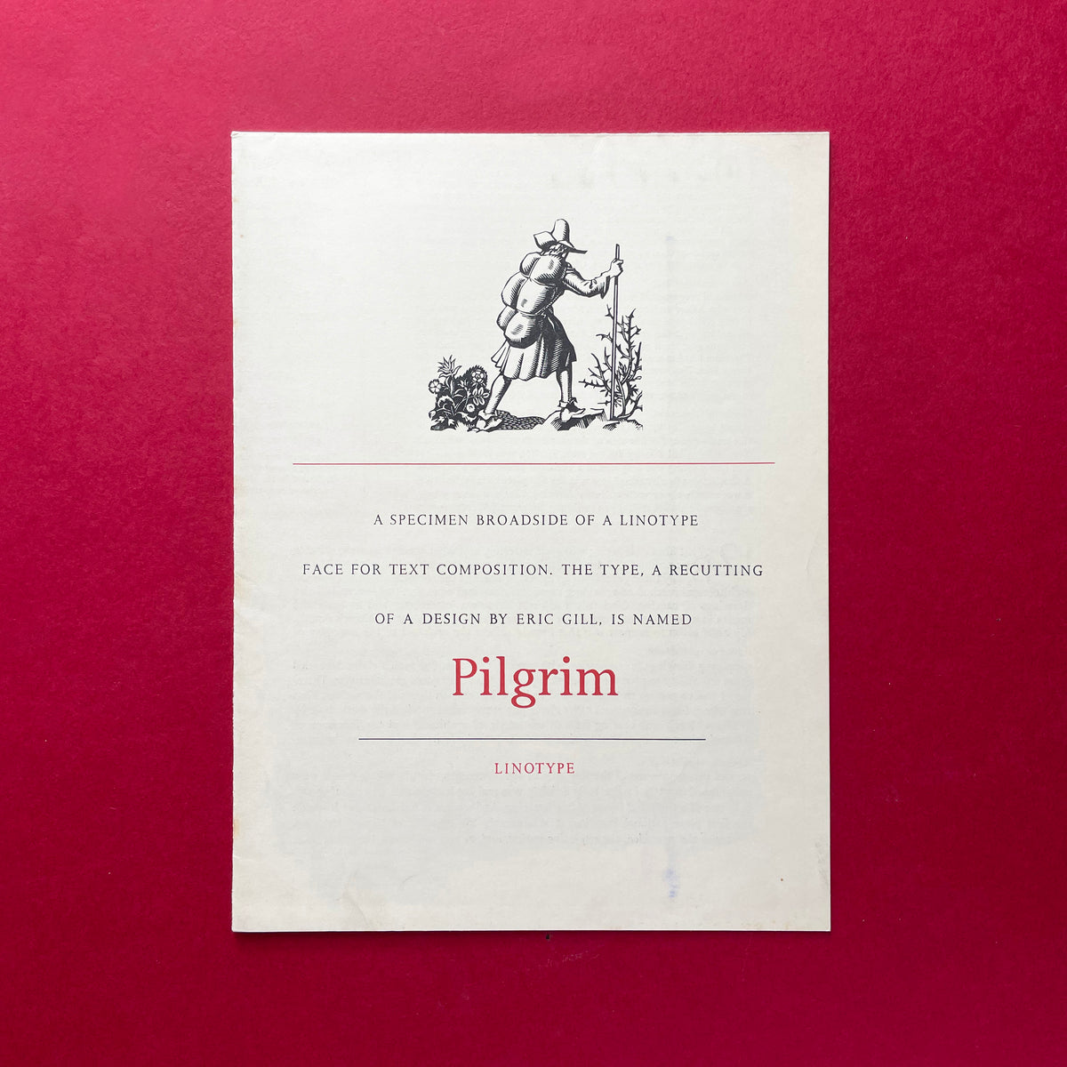 Linotype - Pilgrim [Specimen Broadside] – The Print Arkive