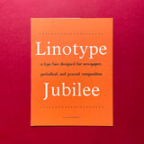 Linotype Jubilee [Type Specimen]. Buy and sell the best graphic design books, journals, magazines and posters with The Print Arkive.