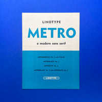 Linotype METRO [Type Specimen/Broadsheet]. Buy and sell the best graphic design books, journals, magazines and posters with The Print Arkive.
