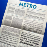 Linotype - METRO [Type Specimen/Broadsheet]