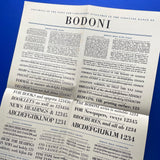 Linotype - Bodoni [Type Specimen/Broadsheet]