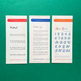 Typefoundry Amsterdam - Survey plus Columbia, Egyptian, Gracia, Libra, Mistral, Nobel, Raffia, Reiner [Type Specimens]
