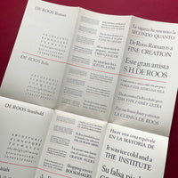 Typefoundry Amsterdam - De Roos series [Type Specimen/Broadsheet]
