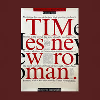 Better type from MONOTYPE - Classic Faces - Times New Roman [Type Specimen Broadside]. Buy and sell the best original vintage posters with The Print Arkive.