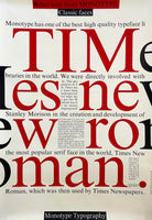Better type from MONOTYPE, Classic Faces, Times New Roman [Type Specimen Broadside]