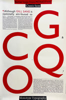 Better type from MONOTYPE, Classic Faces, Gill Sans [Type Specimen Broadside]