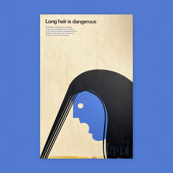 Long Hair is Dangerous [Poster] Tom Eckersley. Buy and sell the best original vintage posters with The Print Arkive.