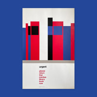 Urgent, please return that overdue library book now [Poster] Tom Eckersley. Buy and sell the best original vintage posters with The Print Arkive.