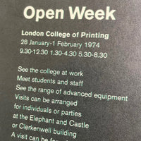 Open Week, London College of Printing [Poster] Tom Eckersley