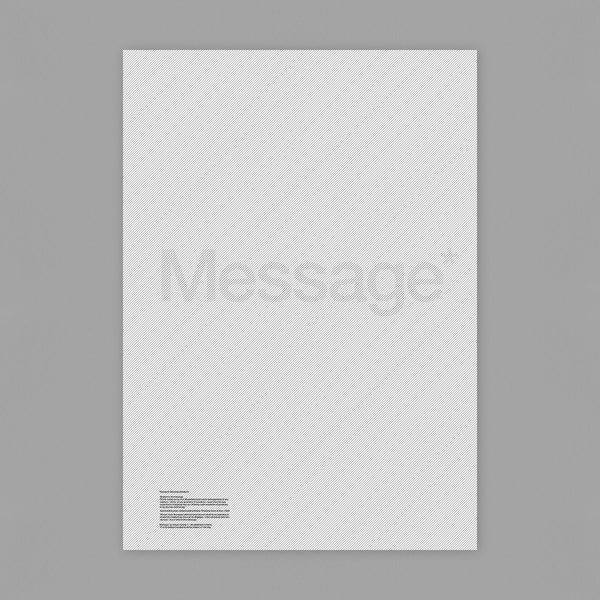 ‘Message’ by Angus Hyland – An exhibition in mono, 17 of 28 designs for Blanka 09/06. Buy and sell the best original vintage posters with The Print Arkive.