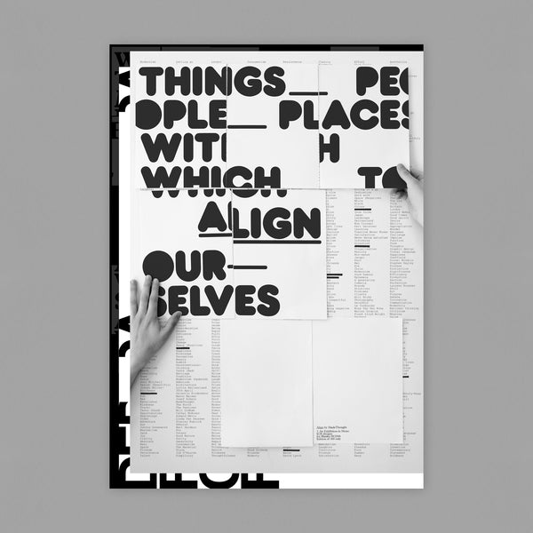 Align by Made Thought, An exhibition in mono, 8 of 28 designs for Blanka 09/06. Buy and sell the best original vintage posters with The Print Arkive.