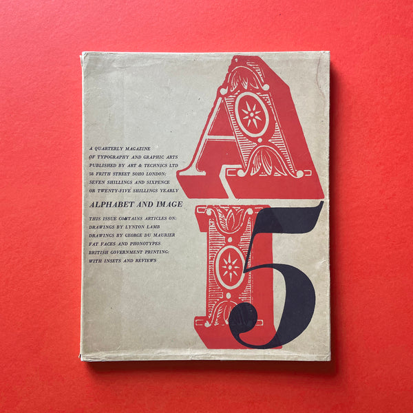 Alphabet & Image 5: A Quarterly of Typography and Graphic Arts. Buy and sell the best graphic design books, journals, magazines and posters with The Print Arkive.