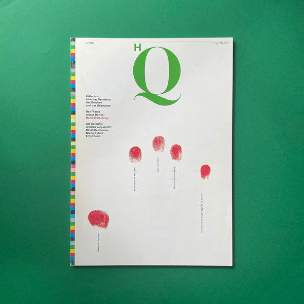 HQ High Quality Design magazine. Buy and sell the best graphic design books, journals, magazines and posters with The Print Arkive.