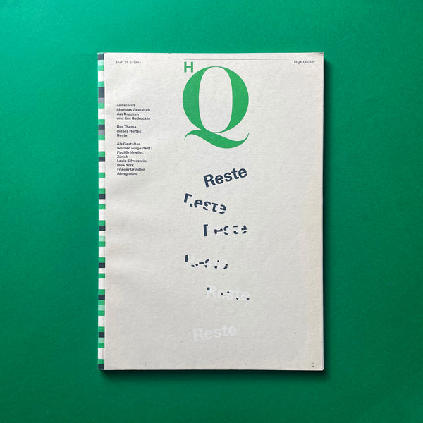 HQ High Quality Design magazine. Buy and sell the best graphic design books, journals, magazines and posters with The Print Arkive.