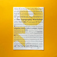 ‘New Letterpress Printing & Printmaking Ventures’ announcement poster (Alan Kitching, Celia Stothard). Buy and sell the best graphic design books, journals, magazines and posters with The Print Arkive.