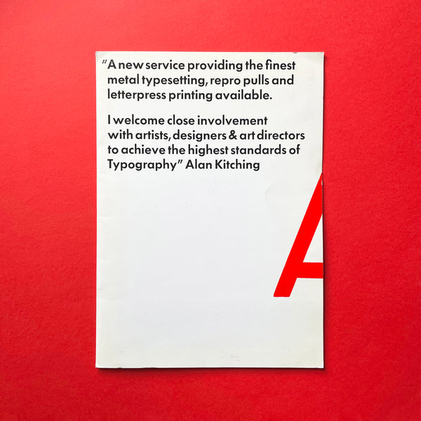 Typography Alan Kitching (Folder, Comp & Broadside) . Buy and sell the best graphic design books, journals, magazines and posters with The Print Arkive.