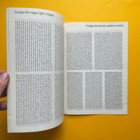 Frutiger-Probe 101, Berthold Fototype [Specimen Booklet]