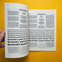 Frutiger-Probe 101, Berthold Fototype [Specimen Booklet]