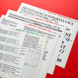 Monotype: Grotesque, Bembo, Times, Univers [Specimen Sheets]