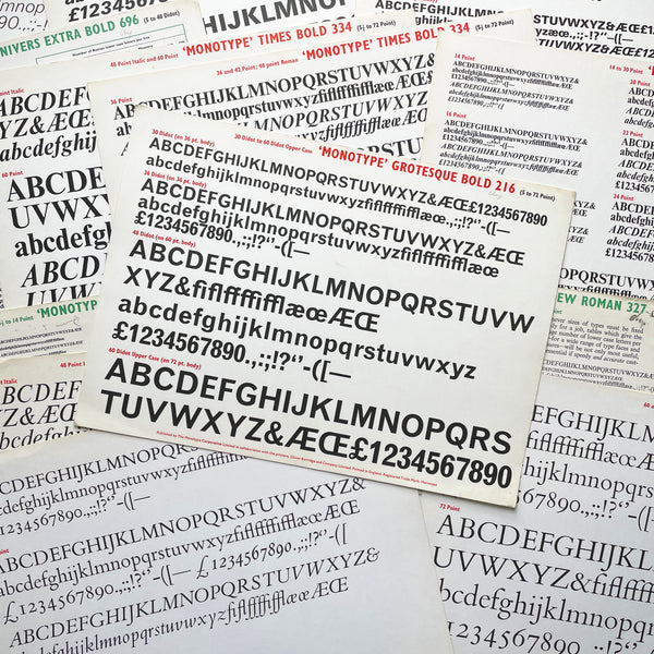 Monotype [Specimen Sheets]. Buy and sell the best graphic design books, journals, magazines and posters with The Print Arkive.