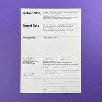 OCTAVO International Journal of Typography, 1986–90 [Near Complete plus Poster]