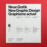 Neue Grafik / New Graphic Design / Graphisme actuel [First Ed. Near Complete]