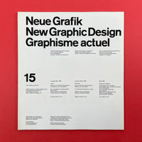 Neue Grafik / New Graphic Design / Graphisme actuel [First Ed. Near Complete]